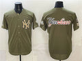 New York Yankees Team Big Logo Olive MWATKINS 2026 Armed Forces Day Stitched Jersey