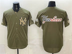 New York Yankees Team Big Logo Olive MWATKINS 2026 Armed Forces Day Stitched Jersey