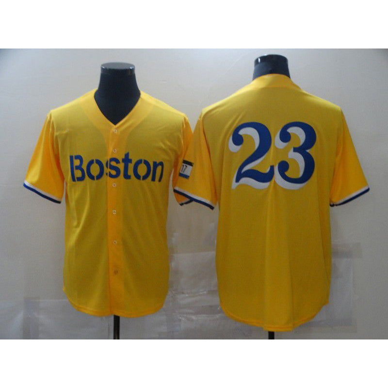 Boston Red Sox #23 No name Yellow MWATKINS Game 2021 Jerseys