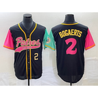 San Diego Padres #2 Xander Bogaerts Number Black MWATKINS NEW 2023 City Connect Cool Base Stitched Jersey