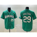 Seattle Mariners #29 Cal Raleigh Aqua MWATKINS Limited Stitched jersey
