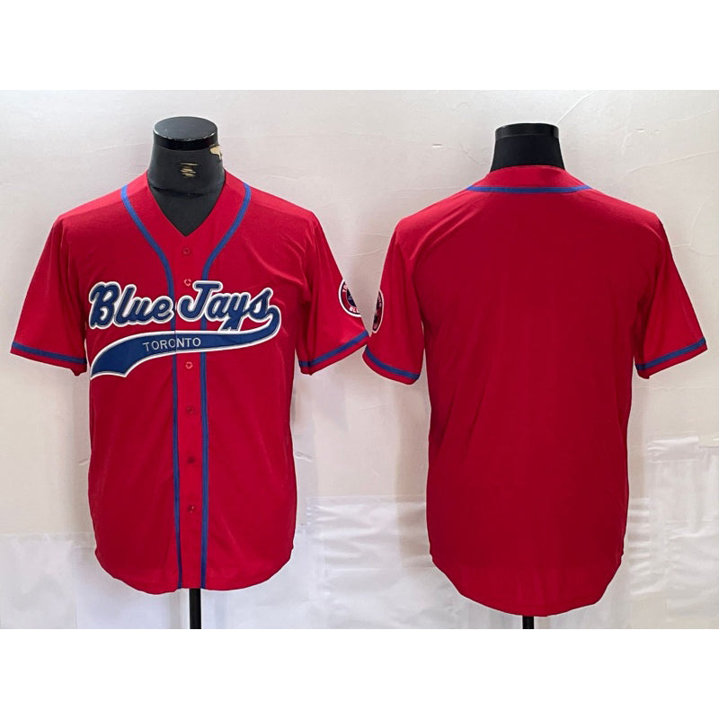 Toronto Blue Jays Blank Red MWATKINS Cool Base Stitched Jersey
