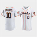 Houston Astros #10 Yuli Gurriel White MWATKINS 60th Anniversary Flex Base Stitched Jersey
