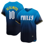 Philadelphia Phillies #10 J.T. Realmuto Blue MWATKINS 2024 City Connect Limited Player Jersey