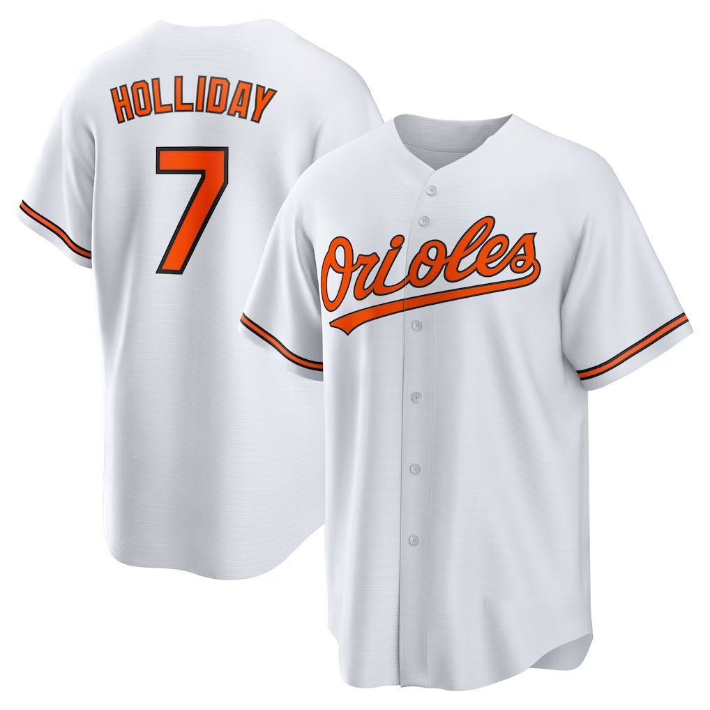 Baltimore Orioles #7 Jackson Holliday White MWATKINS Home Replica Player Jersey