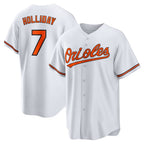 Baltimore Orioles #7 Jackson Holliday White MWATKINS Home Replica Player Jersey