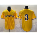 Boston Red Sox #3 Ceddanne Rafaela Gold MWATKINS City Connect Stitched Jersey