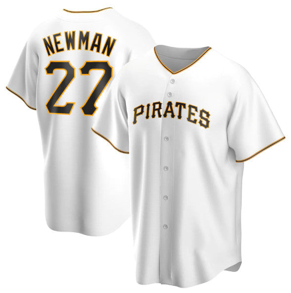 Pittsburgh Pirates #27 Kevin Newman White MWATKINS Cool Base Stitched Jersey