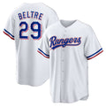 Texas Rangers #29 Adrian Beltre White MWATKINS Home Retired Player Replica Jersey