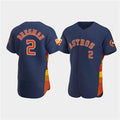 Houston Astros #2 Jose Altuve Navy MWATKINS 60th Anniversary Flex Base Stitched Jersey