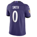 B.Ravens #0 Roquan Smith Purple MWATKINS Vapor F.U.S.E. Sewn Down Limited Jersey