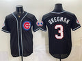 Chicago Cubs #3 Alex Bregman 150th Anniversary Black MWATKINS Out Style Vapor Premier Limited Stitched Jersey