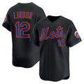 New York Mets #12 Francisco Lindor Black MWATKINS Alternate Limited Jersey