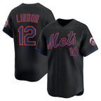 New York Mets #12 Francisco Lindor Black MWATKINS Alternate Limited Jersey