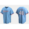 Texas Rangers #48 Jacob deGrom Light Blue MWATKINS Cool Base Stitched Jersey