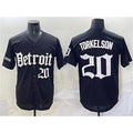 Detroit Tigers #20 Spencer Torkelson Black MWATKINS 'Motor Gothic Edition' Vapor Premier Limited Stitched Jersey
