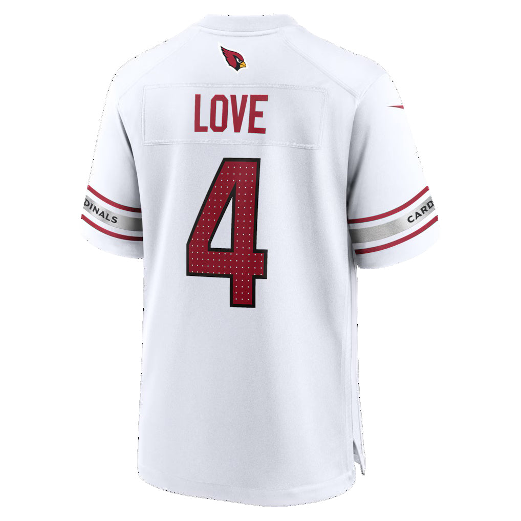 A.Cardinals #4 Jeremiyah Love White MWATKINS Game Player Jersey