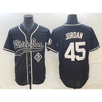 Chicago White Sox #45 Michael Jordan Black MWATKINS Cool Base Stitched Jersey