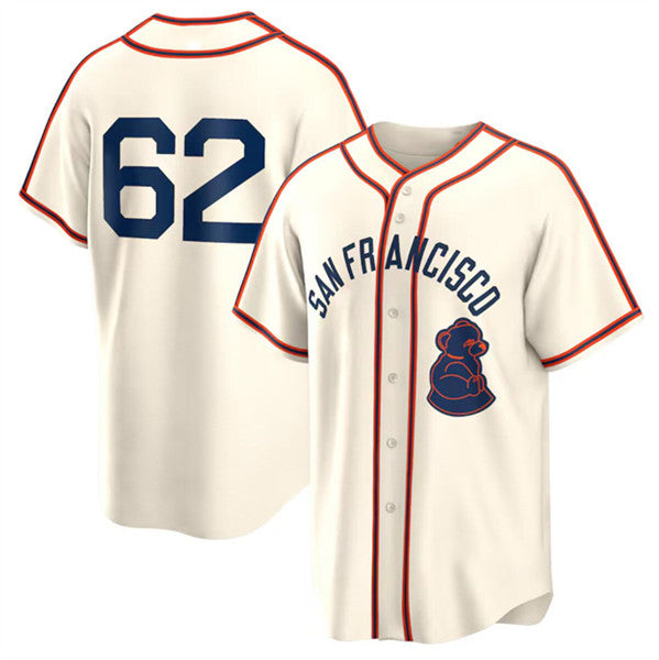 San Francisco Giants #62 Logan Webb Cream MWATKINS 2024 Rickwood Classic Stitched Jersey