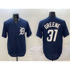 Detroit Tigers #31 Riley Greene Navy MWATKINS Cool Base Stitched Jersey