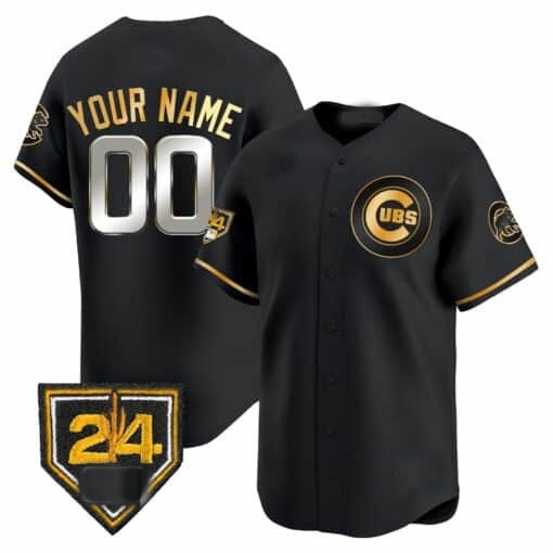 Custom Chicago Cubs 2024 Spring Training Patch Vapor Premier Limited Jersey V2 ¨C All Stitched-Black MWATKINS