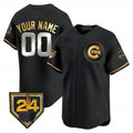 Custom Chicago Cubs 2024 Spring Training Patch Vapor Premier Limited Jersey V2 ¨C All Stitched-Black MWATKINS