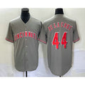 Cincinnati Reds #44 Elly De La Cruz Grey MWATKINS Cool Base Stitched Jersey 2