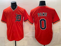 Detroit Tigers #0 Paws Orange MWATKINS Limited Stitched Jersey