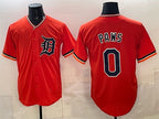 Detroit Tigers #0 Paws Orange MWATKINS Limited Stitched Jersey