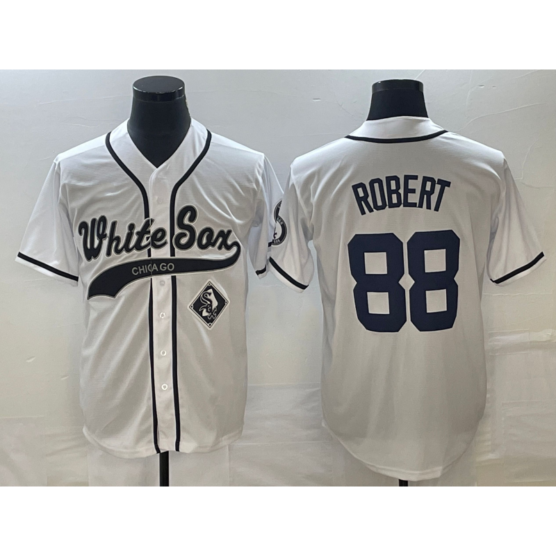 Chicago White Sox #88 Luis Robert White MWATKINS Cool Base Stitched Jersey