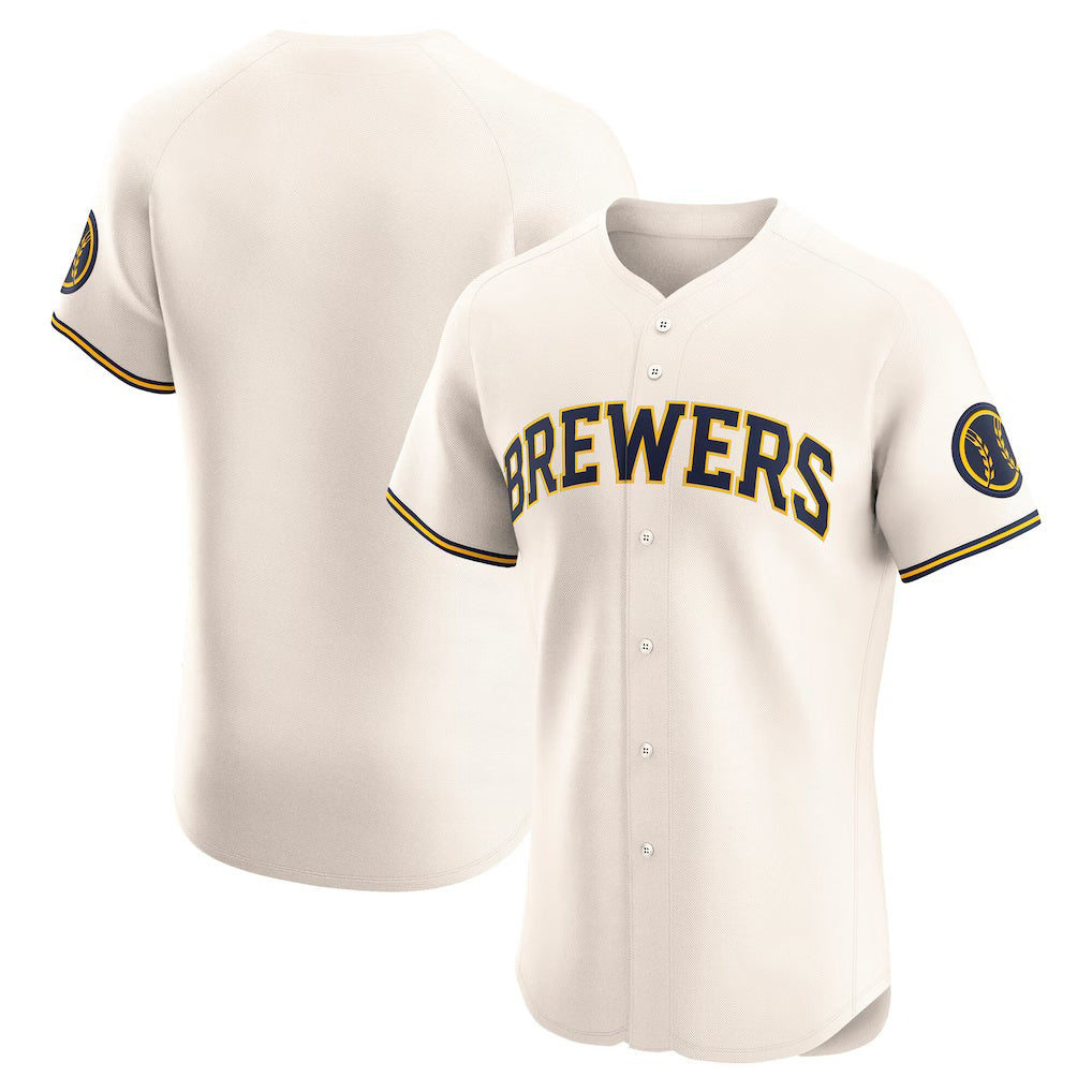 Milwaukee Brewers Cream MWATKINS Home Elite Jersey