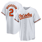 Baltimore Orioles #2 Gunnar Henderson White MWATKINS Home Replica Player Jersey