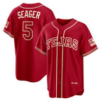 Texas Rangers #5 Corey Seager Red MWATKINS 2026 City Connect Stadium Jersey