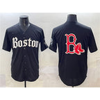 Boston Red Sox Team Big Logo Black MWATKINS Gothic Vapor Limited Stitched Jersey