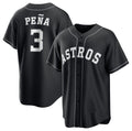 Houston Astros #3 Jeremy Pena Black MWATKINS Lights Out Limited Stitched Jersey