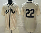 Seattle Mariners #22 Bryan Woo Cream MWATKINS Alternate Stitched Jersey