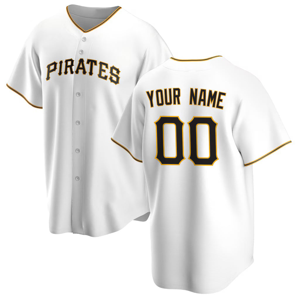 Custom Pittsburgh Pirates White MWATKINS Home Replica Jersey