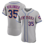 New York Mets #35 Justin Verlander Gray MWATKINS Flex Base Stitched Jersey