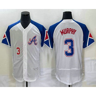 Atlanta Braves #3 Dale Murphy Number White MWATKINS 2023 City Connect Flex Base Stitched Jersey 2