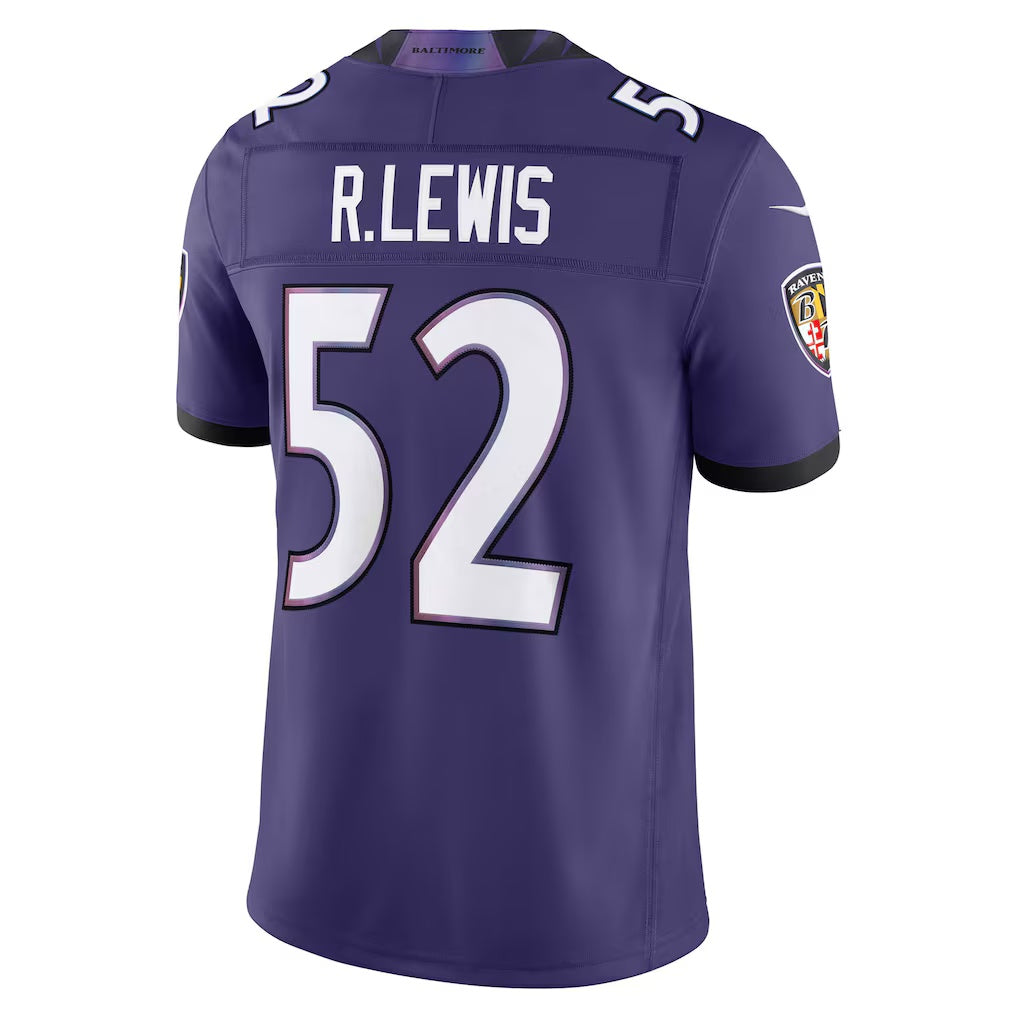 B.Ravens #52 Ray Lewis Purple MWATKINS Vapor F.U.S.E. Stitched Retired Limited Jersey