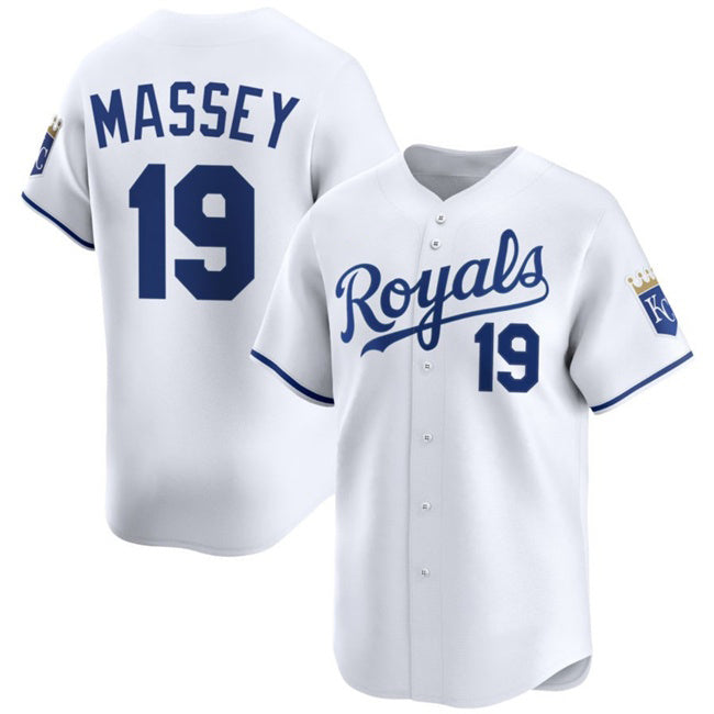 Kansas City Royals #19 Michael Massey White MWATKINS 2024 Home Limited Stitched Jersey