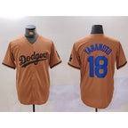 Los Angeles Dodgers #18 Yoshinobu Yamamoto Olive MWATKINS Cool Base Limited Stitched Jersey