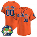 Custom Houston Astros Orbit Patch Vapor Premier Limited Jersey ¨C Orange MWATKINS