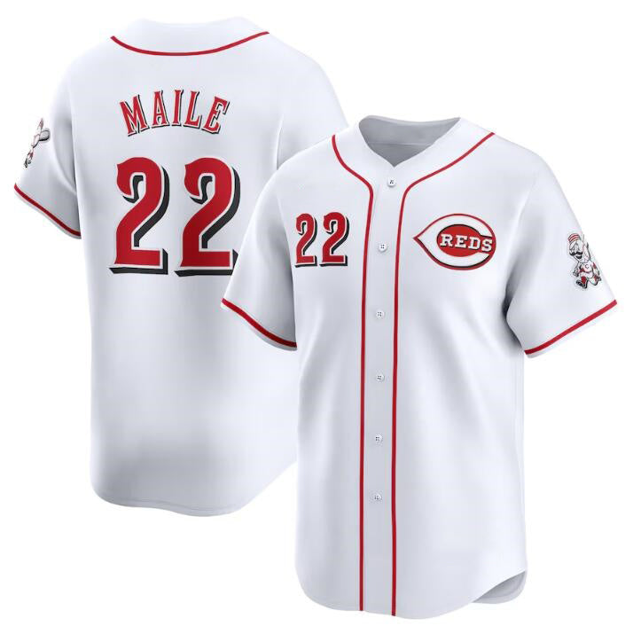 Cincinnati Reds #22 Luke Maile White MWATKINS Home Limited Stitched Jersey