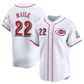 Cincinnati Reds #22 Luke Maile White MWATKINS Home Limited Stitched Jersey