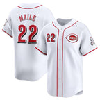 Cincinnati Reds #22 Luke Maile White MWATKINS Home Limited Stitched Jersey