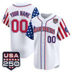 Custom Seattle Mariners America 250 Edition Vapor Premier Limited White MWATKINS Stitched Jerseys