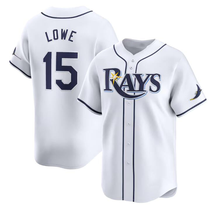 Tampa Bay Rays #15 Josh Lowe White MWATKINS Home Limited Stitched Jersey