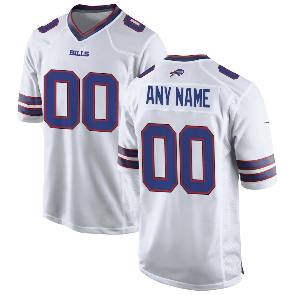 Custom B.Bills White MWATKINS Game Jersey