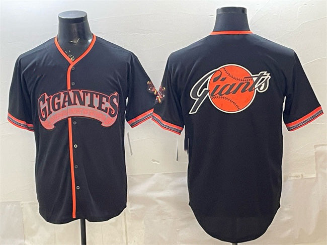 San Francisco Giants Team Big Logo Black MWATKINS 2026 Alternate Stadium Stitched Jersey